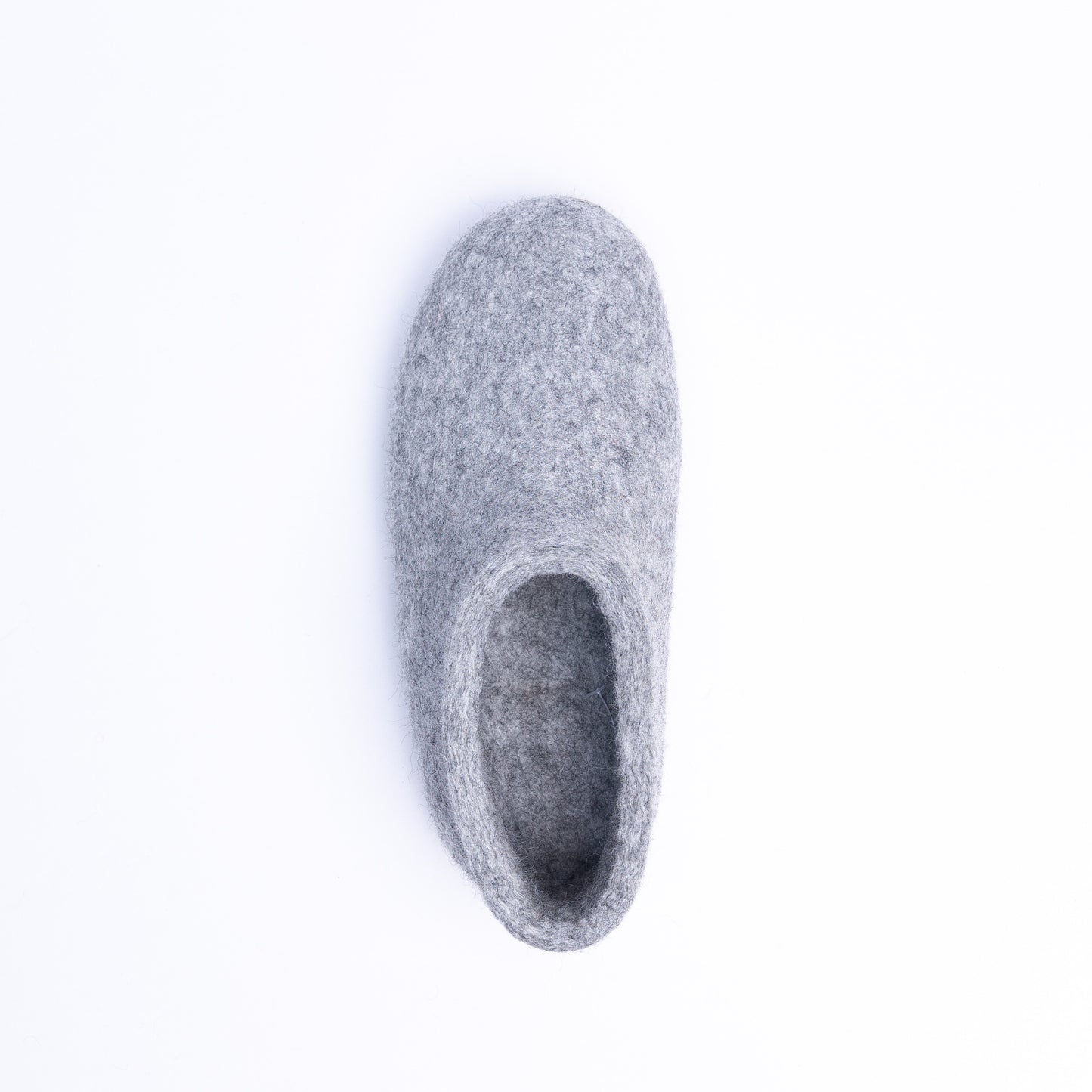 Marbled Light Grey Wool Felt Ankle Boots