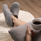 Marbled Light Grey Wool Felt Ankle Boots