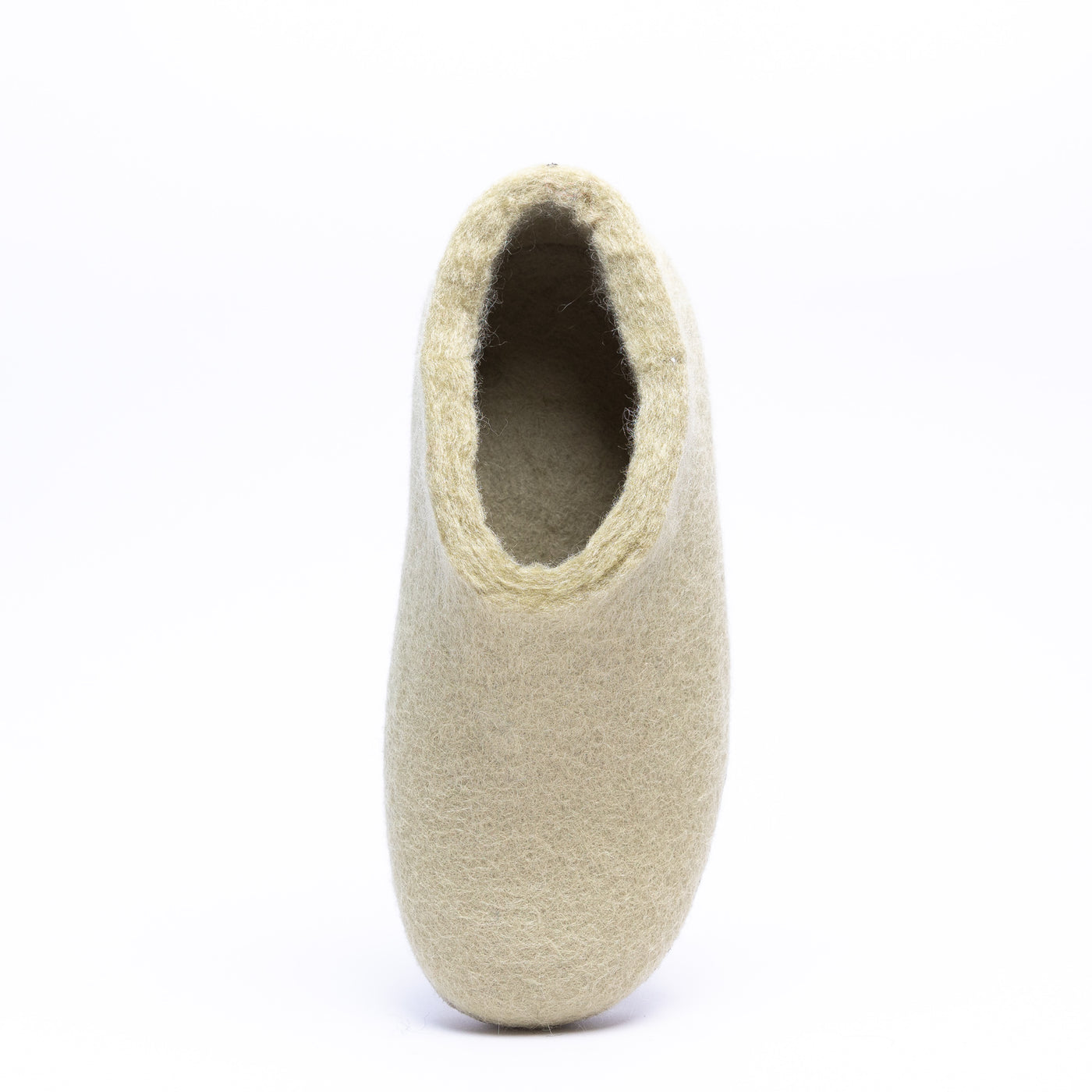 Pastel Green Wool Felt Ankle Boots