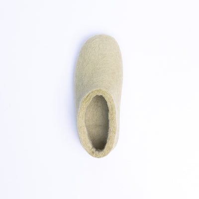 Pastel Green Wool Felt Ankle Boots