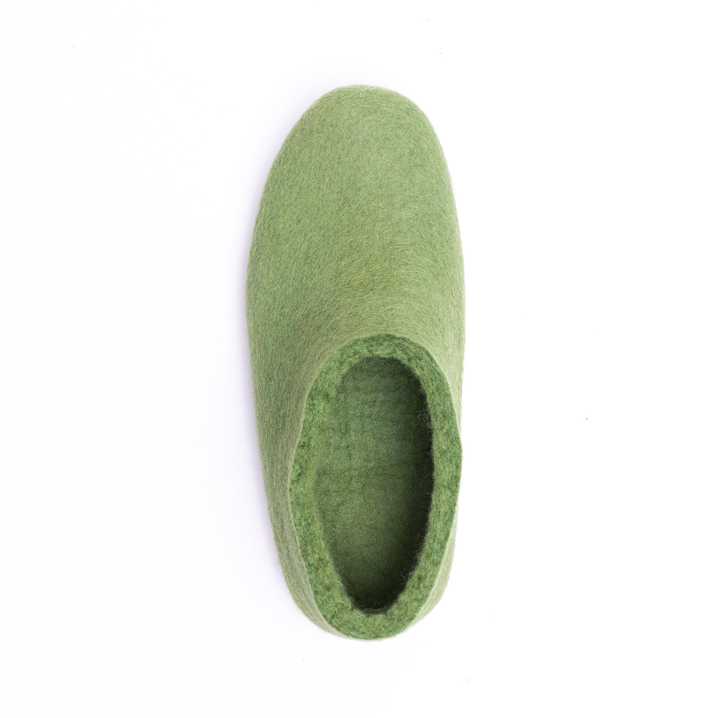 Light Green Wool Felt Ankle Boots