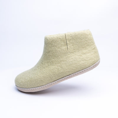 Pastel Green Wool Felt Boots