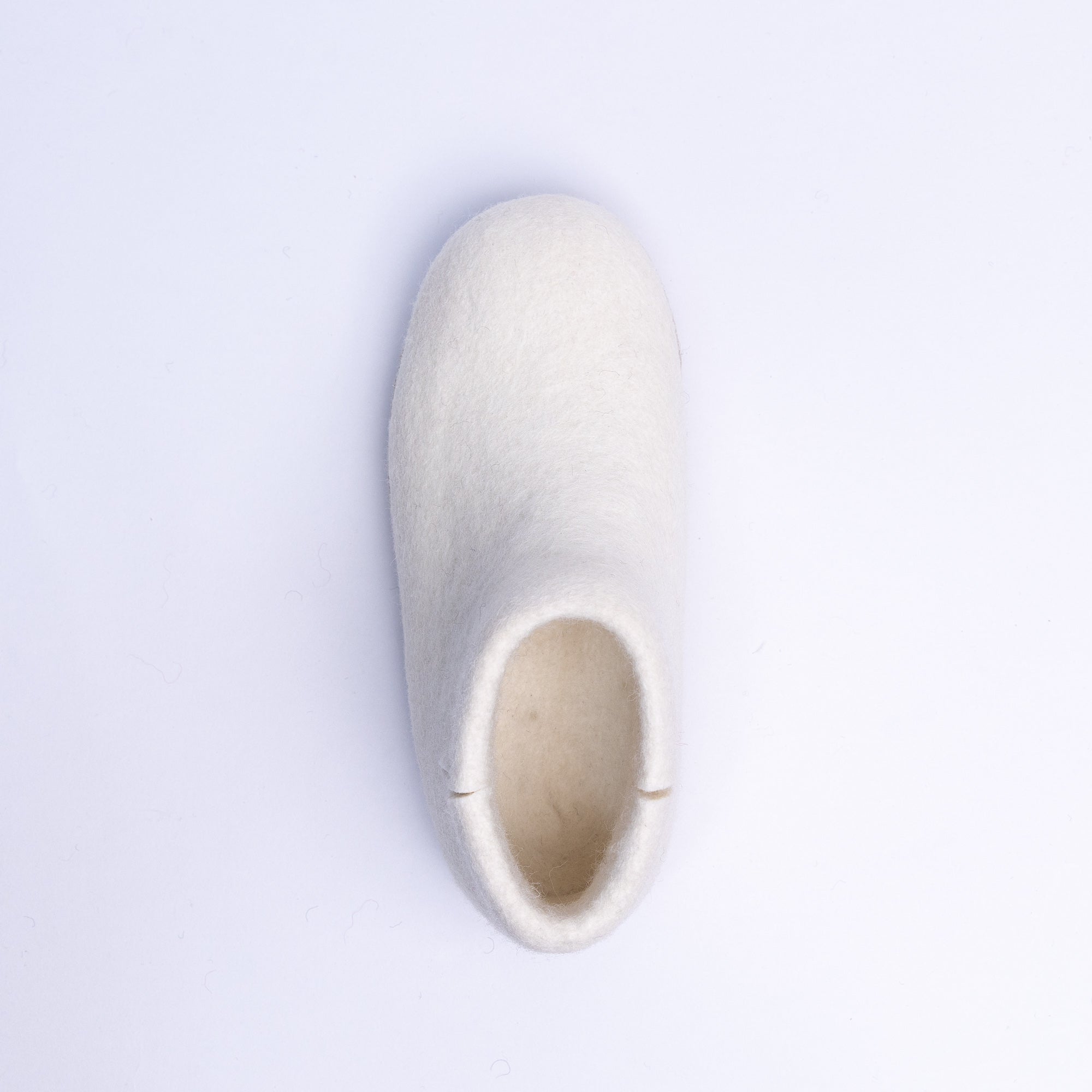 Neutral Cream Wool Felt Boots - Kuuma Shoes