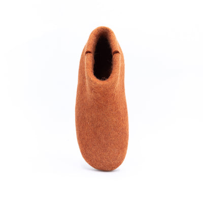 Orange Wool Felt Boots