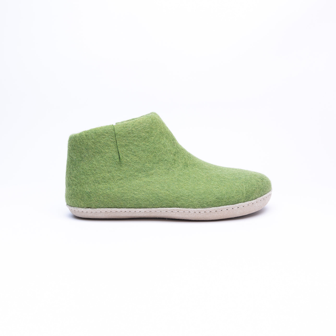 Light Green Wool Felt Boots
