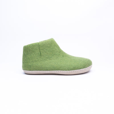 Light Green Wool Felt Boots