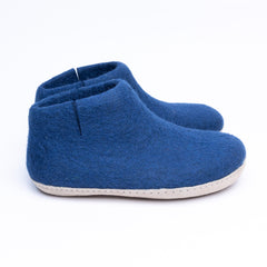 Rhino Blue Wool Felt Boots - Kuuma Shoes
