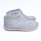 Marbled Light Grey Wool Felt Boots