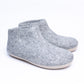 Marbled Light Grey Wool Felt Boots