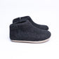 KUUMA - Graphite Wool Felt Boots Unisex, Cozy, Handmade Indoor Comfort