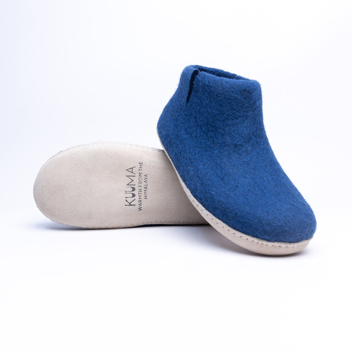Rhino Blue Wool Felt Boots - Kuuma Shoes