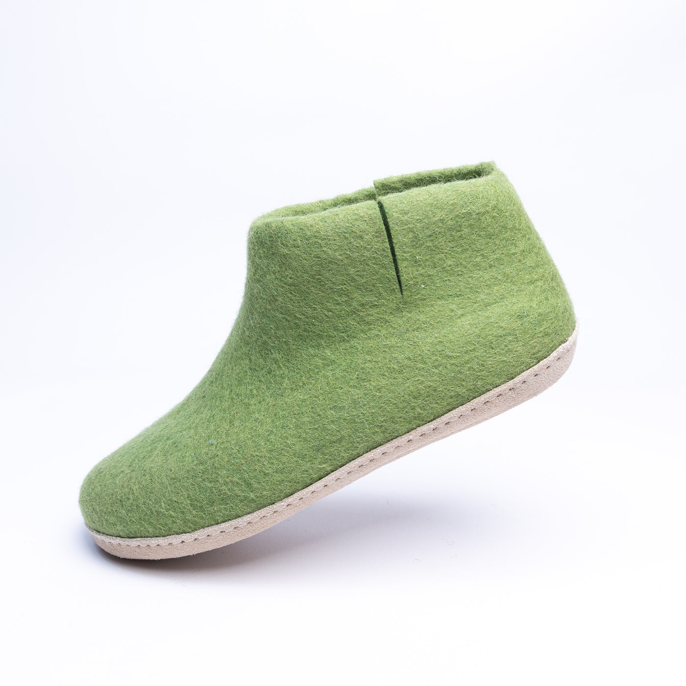 Light Green Wool Felt Boots