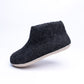 KUUMA - Graphite Wool Felt Boots Unisex, Cozy, Handmade Indoor Comfort