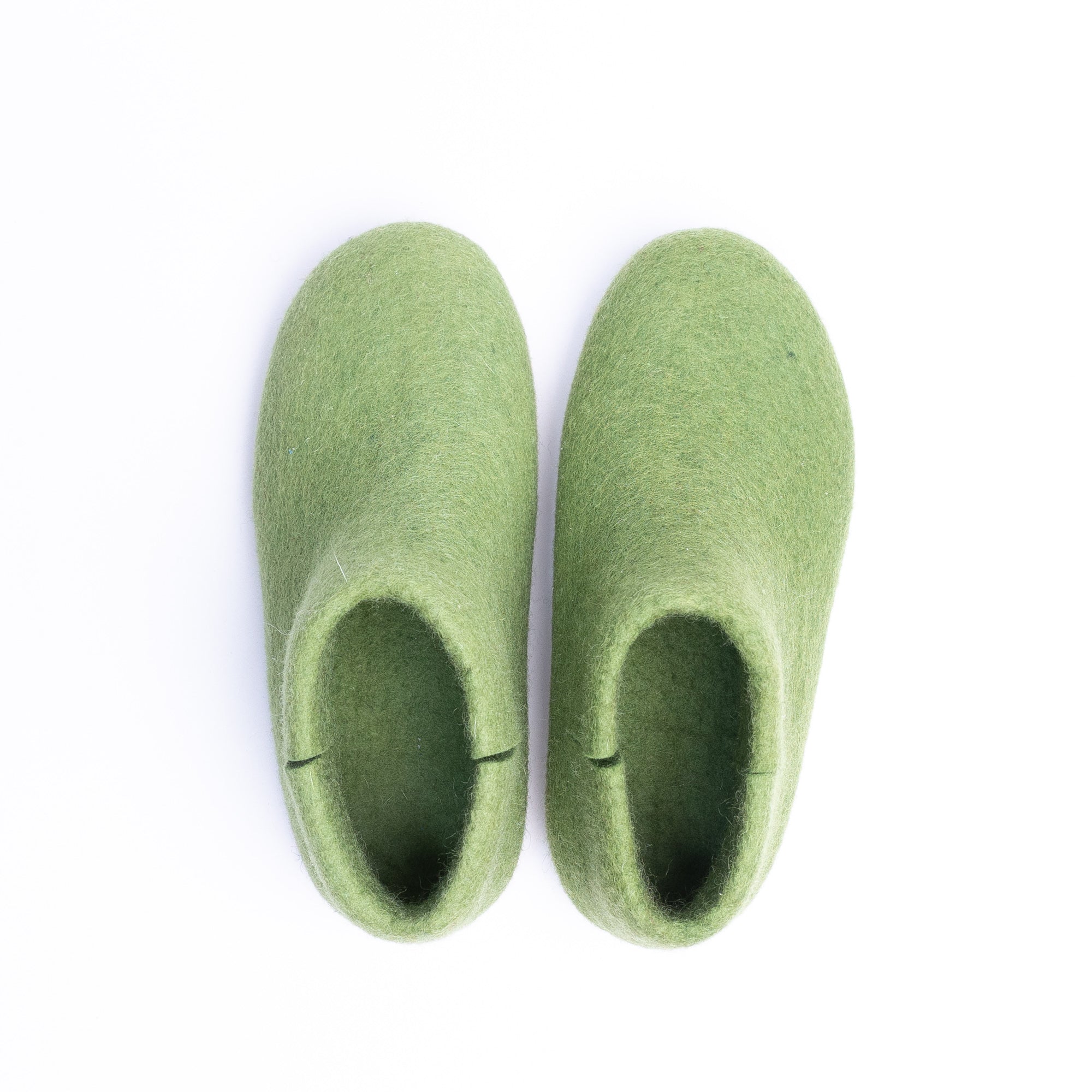 Light Green Wool Felt Boots - Kuuma Shoes