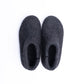 KUUMA - Graphite Wool Felt Boots Unisex, Cozy, Handmade Indoor Comfort