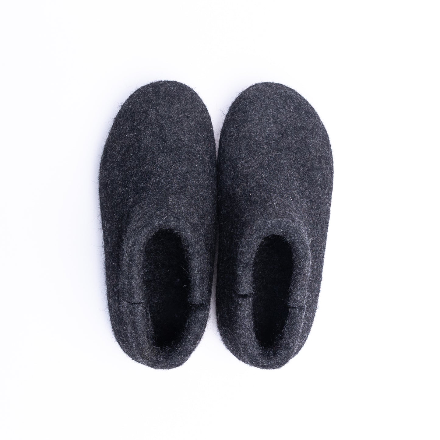 KUUMA - Graphite Wool Felt Boots Unisex, Cozy, Handmade Indoor Comfort