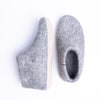 Marbled Light Grey Wool Felt Boots