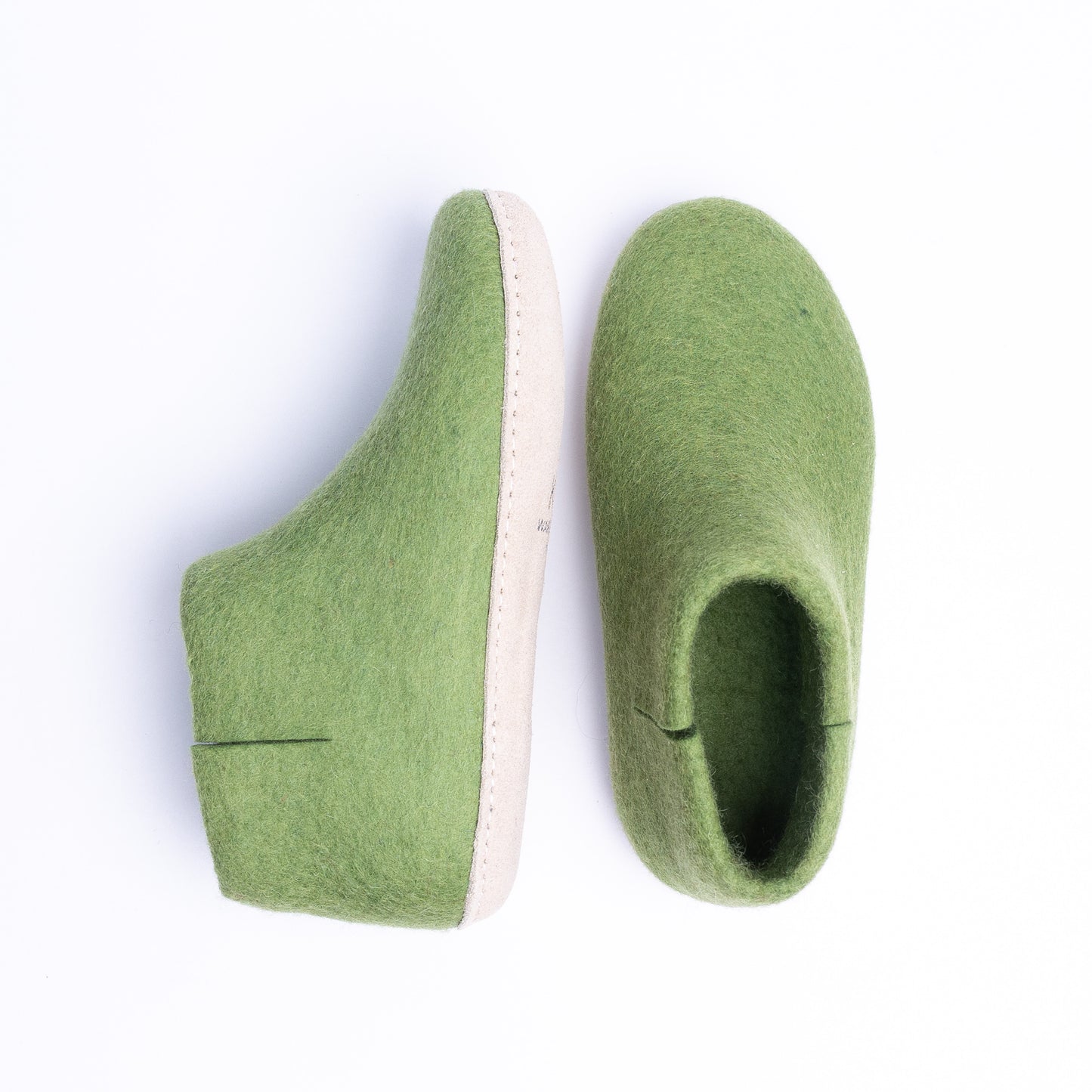 Light Green Wool Felt Boots