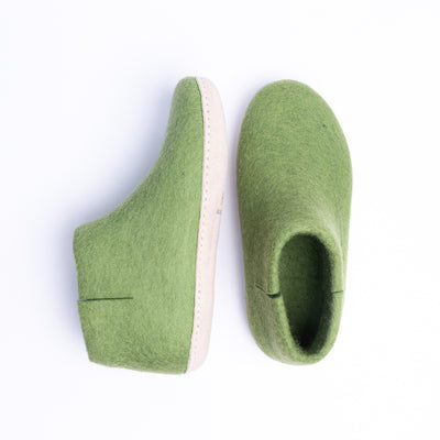 Light Green Wool Felt Boots