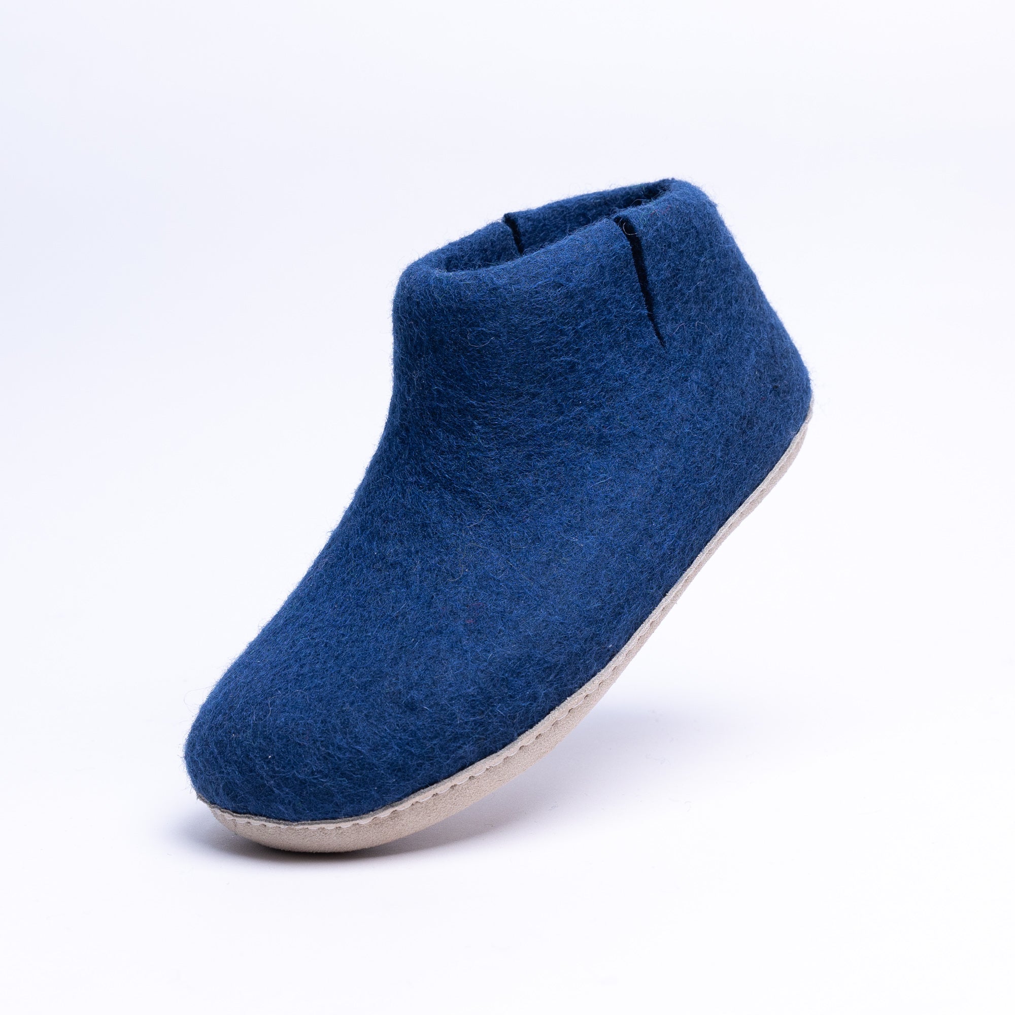 Rhino Blue Wool Felt Boots - Kuuma Shoes