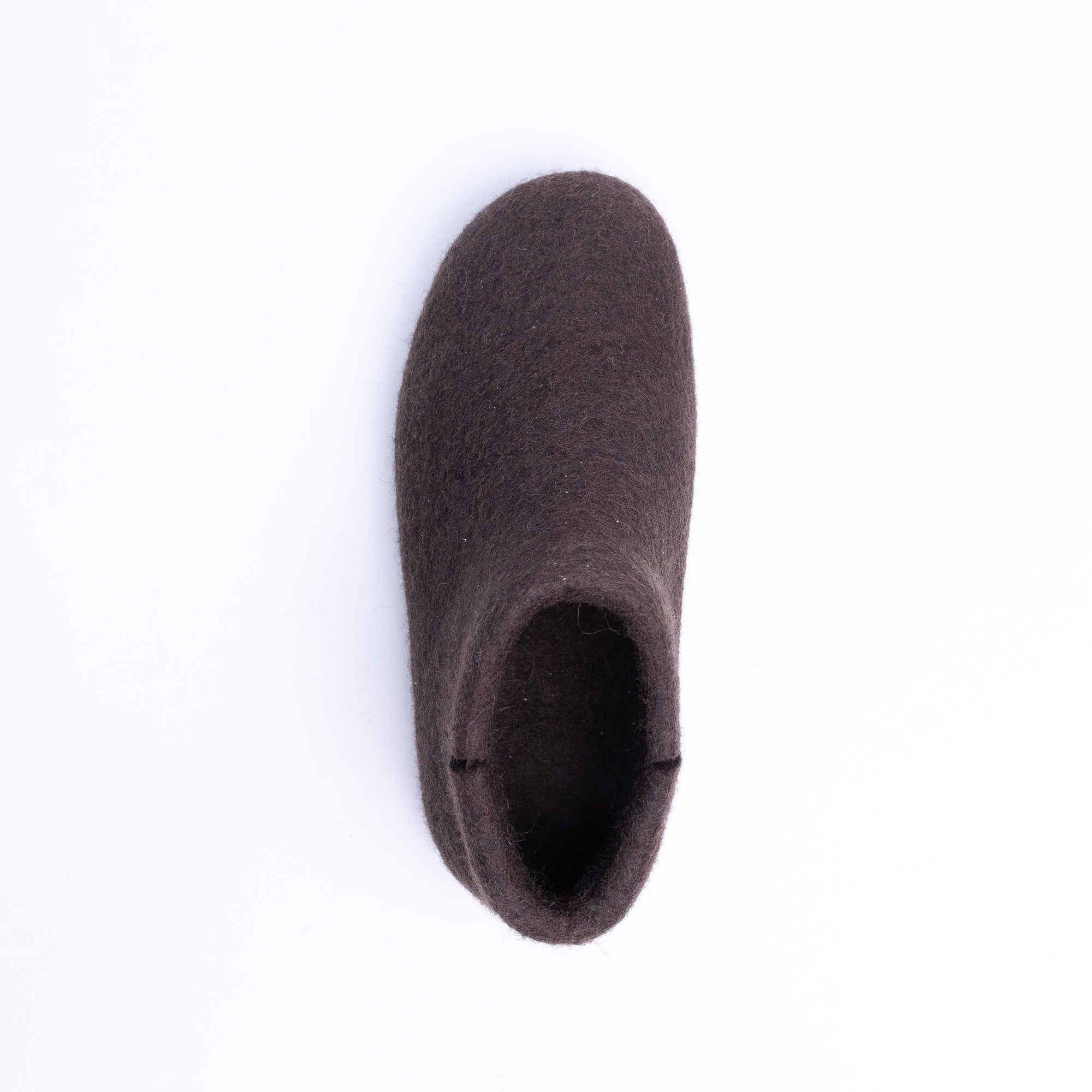 Dark Brown Wool Felt Boots - Kuuma Shoes