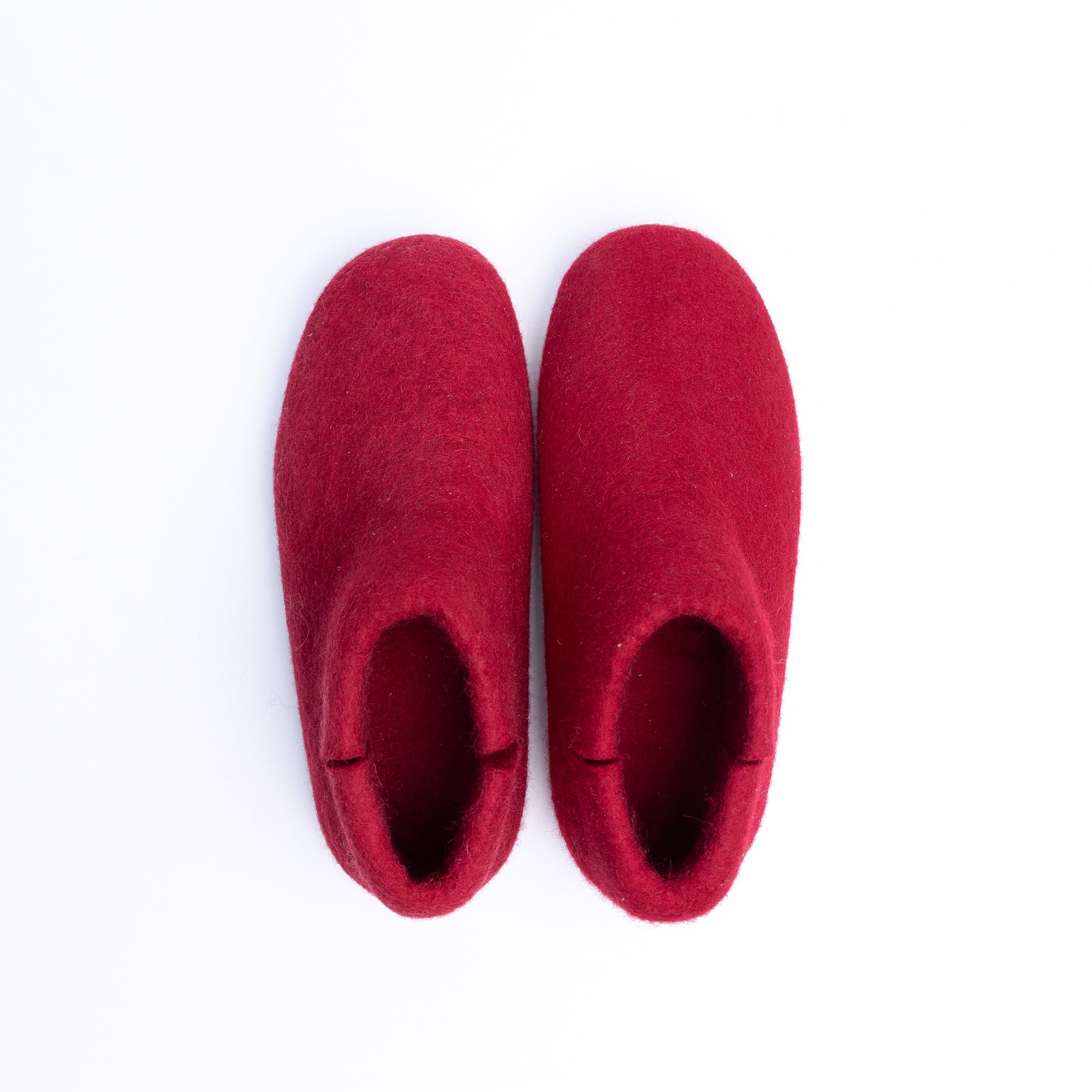 Red Wool Felt Boots - Kuuma Shoes