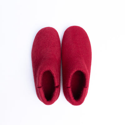 Red Wool Felt Boots