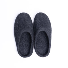 Pair of graphite handmade wool slippers - Kuuma Shoes