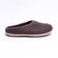 Dark Brown Wool Felt Slippers