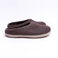 Dark Brown Wool Felt Slippers