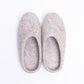 Marbled Tan Wool Felt Slippers