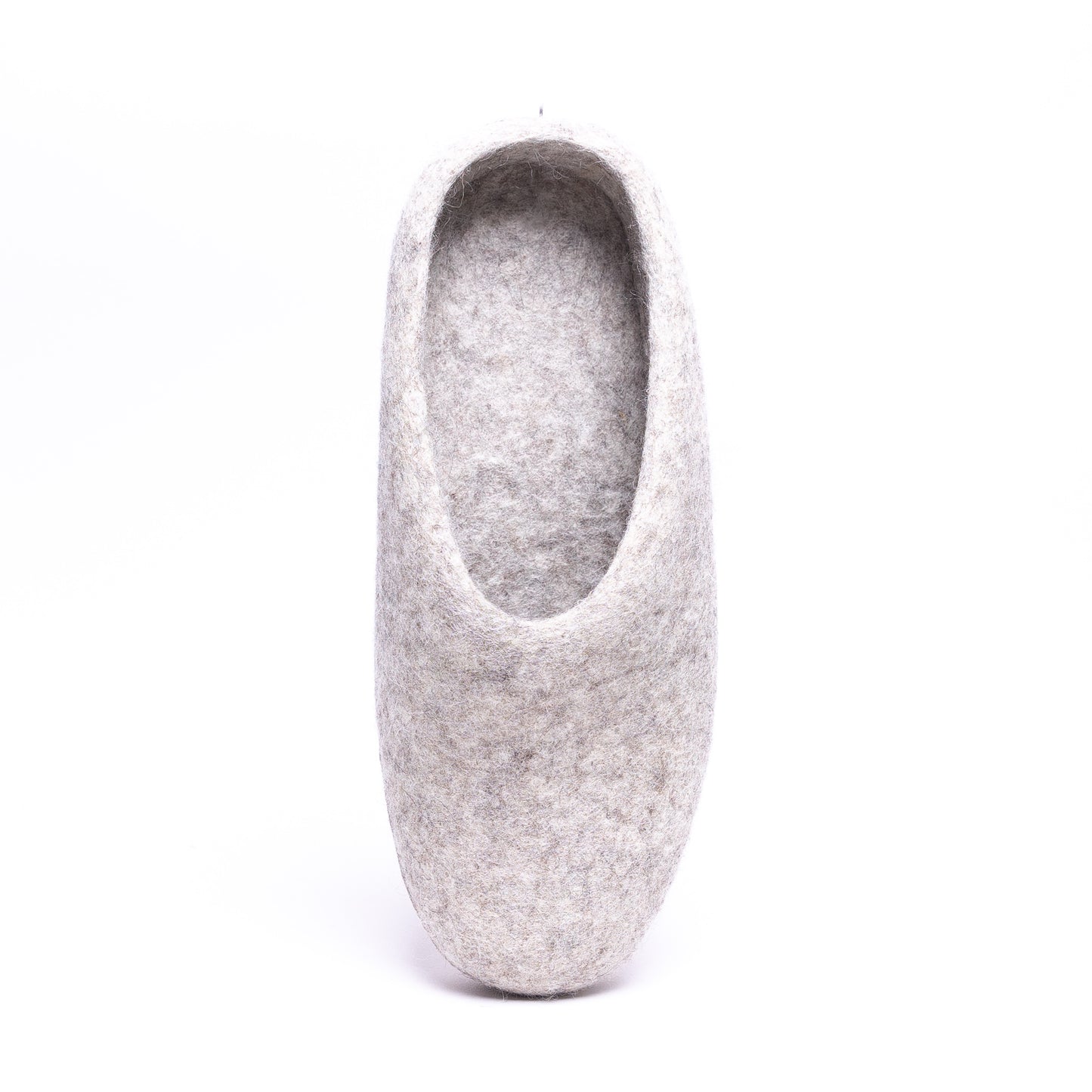 Marbled Tan Wool Felt Slippers