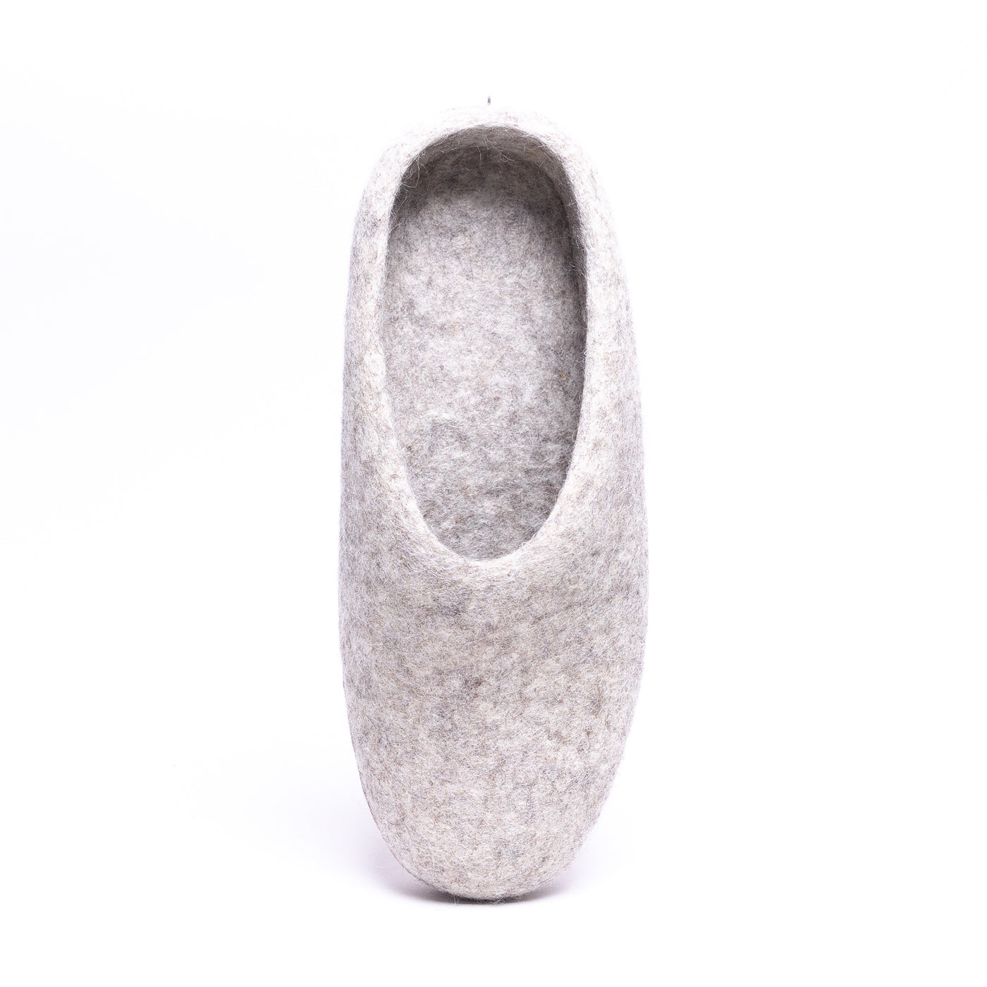 Marbled Tan Wool Felt Slippers