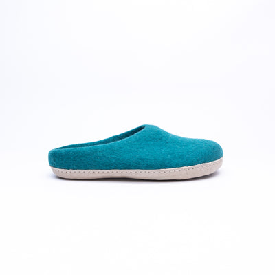 Peacock Felt Slippers