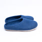 Rhino Blue Wool Felt Slippers