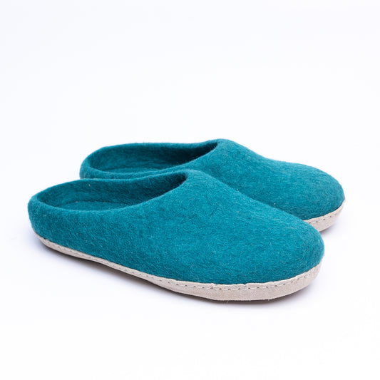 Peacock Felt Slippers