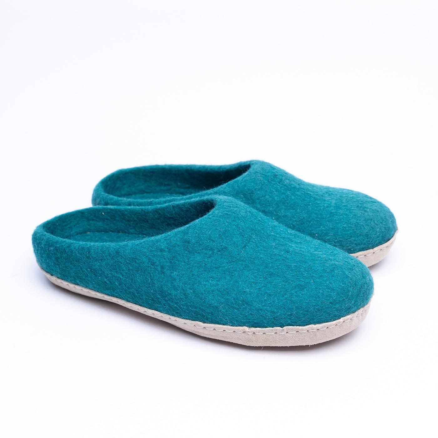 Peacock Felt Slippers