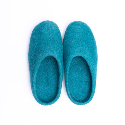 Peacock Felt Slippers