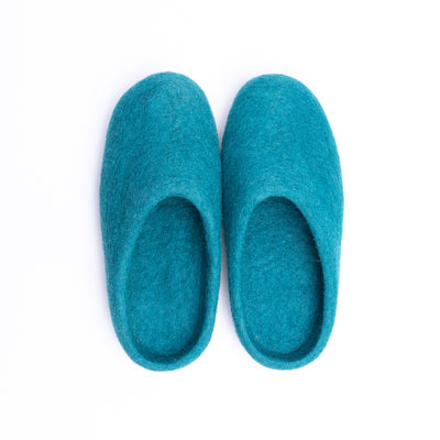 Peacock Felt Slippers