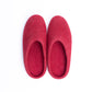 Red Wool Felt Slippers