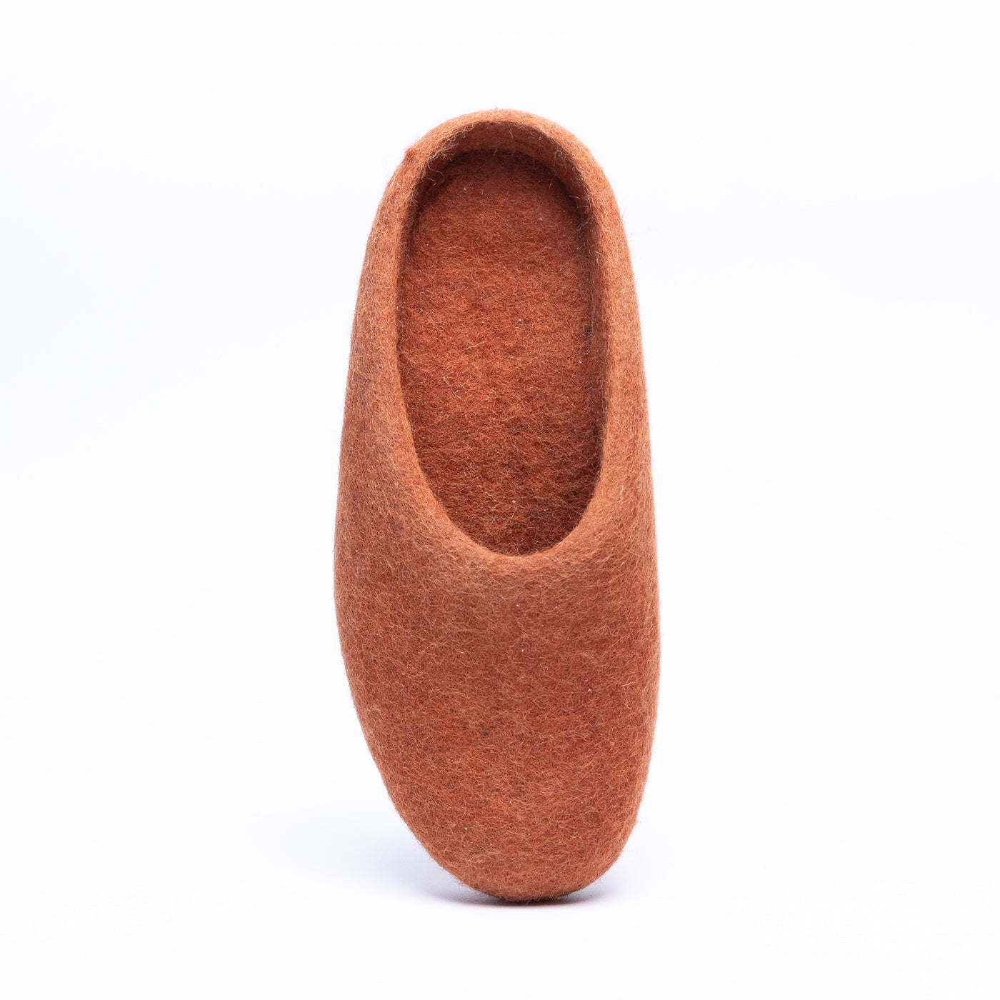 Orange Wool Felt Slippers