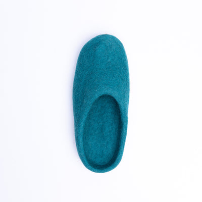 Peacock Felt Slippers