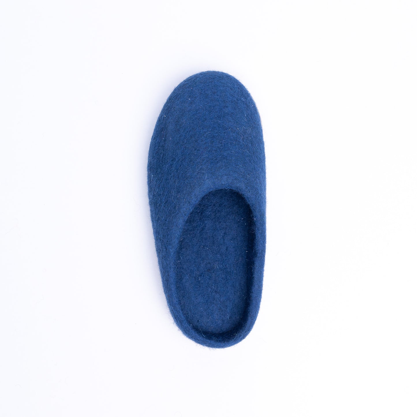 Rhino Blue Wool Felt Slippers