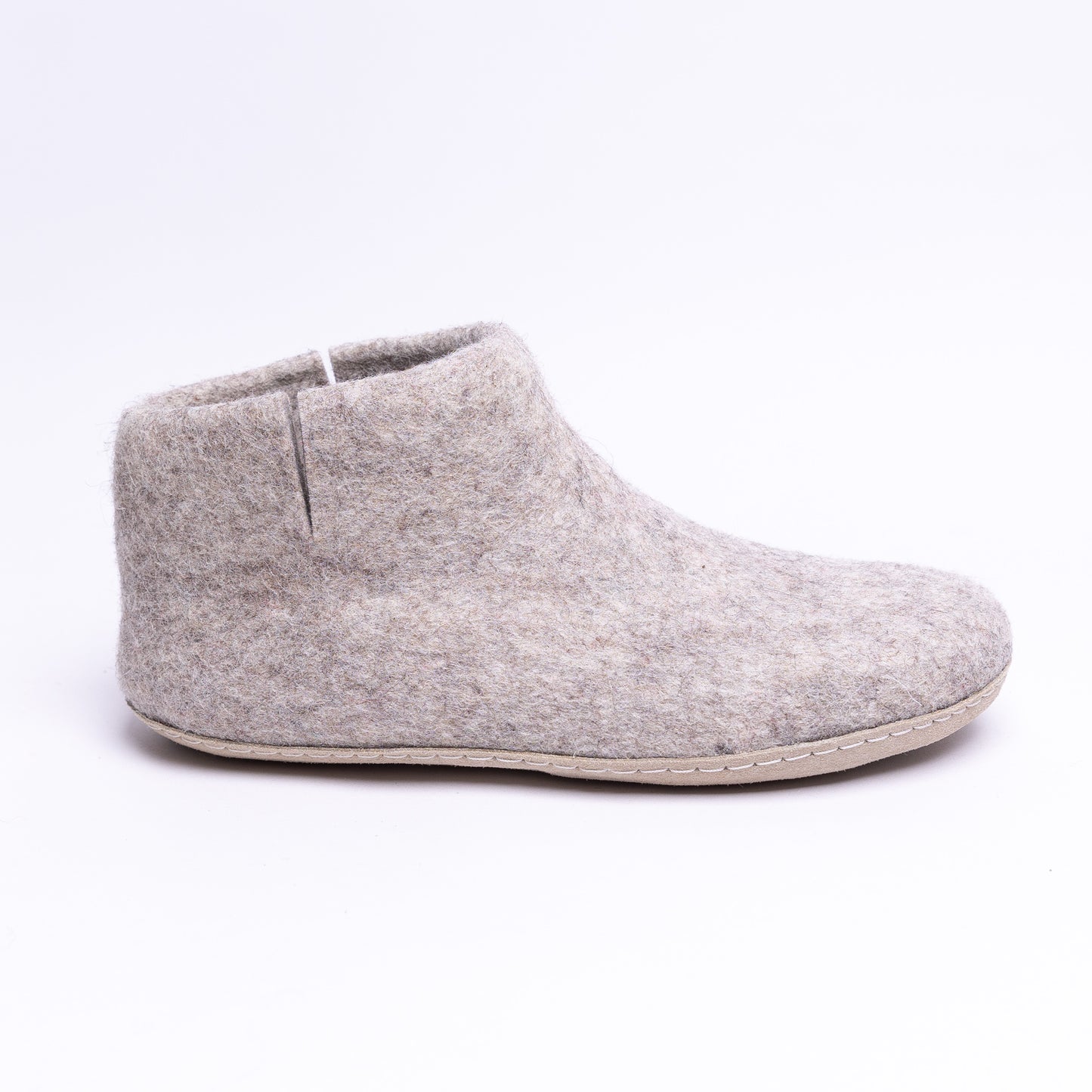 Marbled Tan Wool Felt Boots