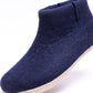 Navy Wool Felt Boots