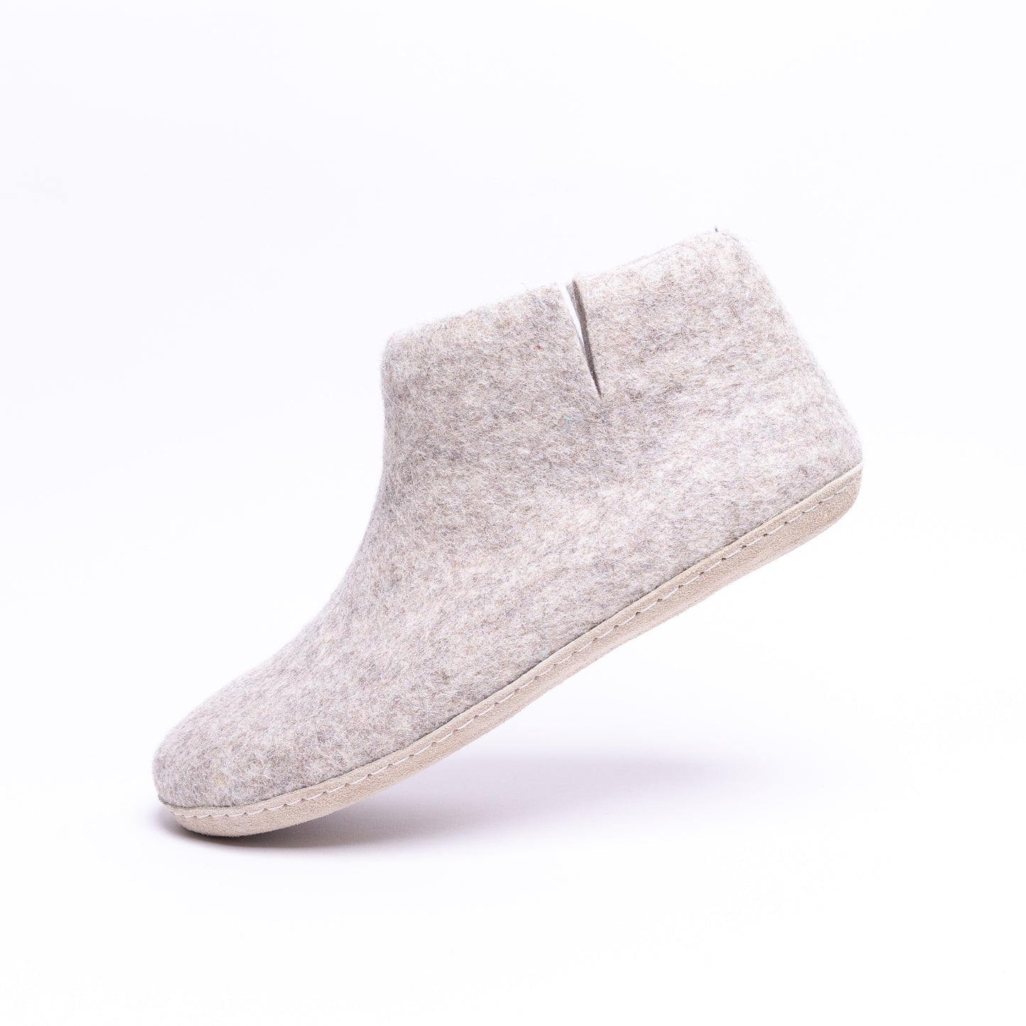 Marbled Tan Wool Felt Boots