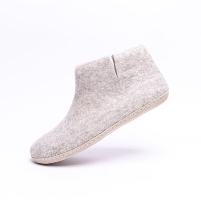 Marbled Tan Wool Felt Boots