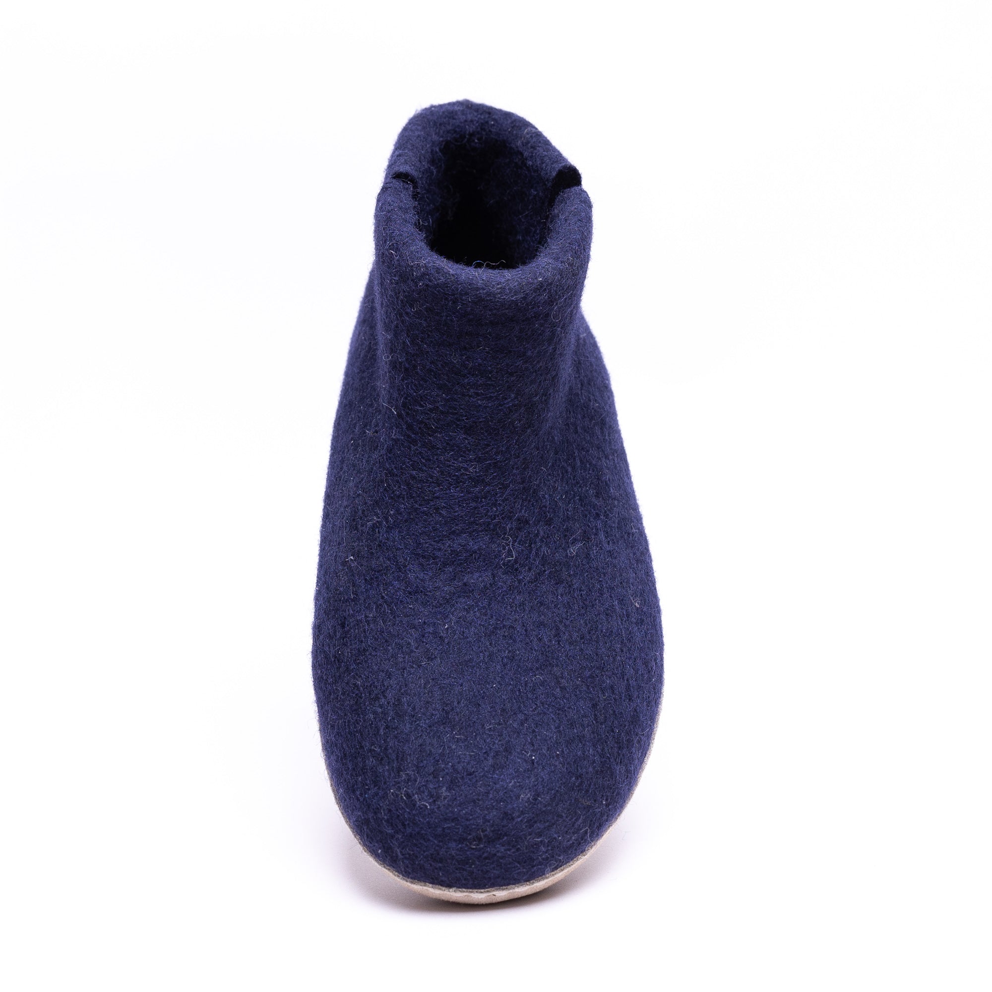 Navy Wool Felt Boots - Kuuma Shoes