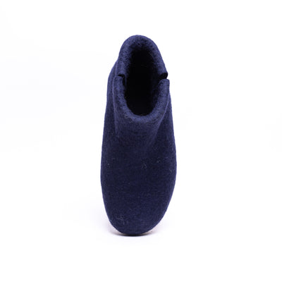 Navy Wool Felt Boots
